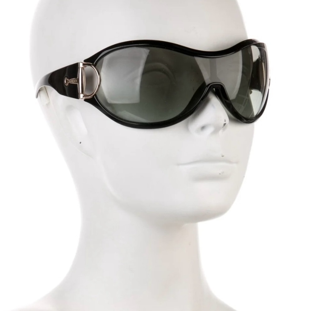 Gucci Horsebit Early 2000's Wrap Shield Sunglasses (Vintage) - Picture 6 of 12